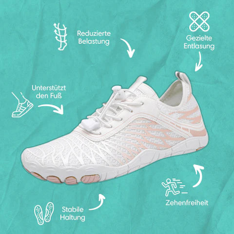 Seitenansicht der Weiß Vanea Barfußschuhe von Vanea Barfußschuhe